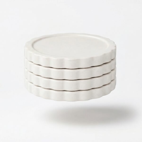 Ceramic Coaster Set of 4 Heat Resistant Table Protection Durable Modern Design | civaro