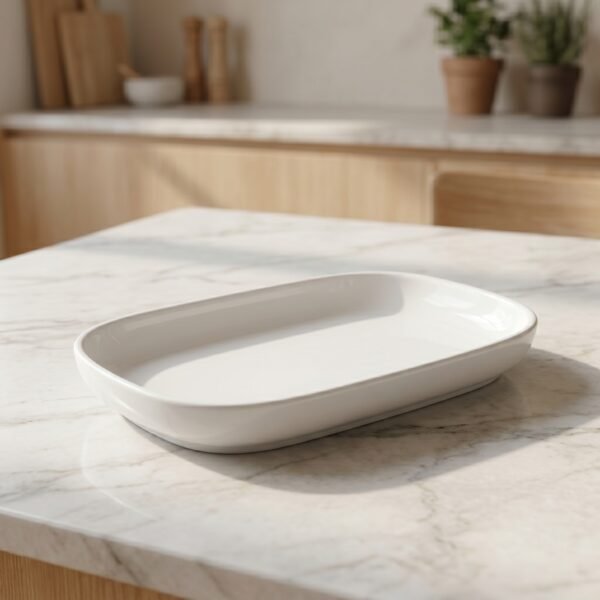 sdfg Ceramic Snack Plate Sectioned Serving Tray 1 Compartment Durable Modern Design | civaro