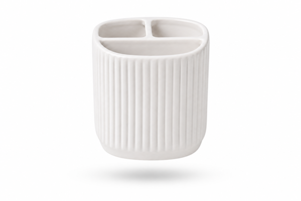 Ceramic Toothbrush Holder Cup Bathroom Organizer Durable Modern Design | civaro