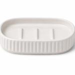 Ceramic Soap Dish Tray Non-Slip Bathroom Accessory Durable Modern Design | civaro