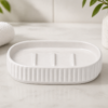 Ceramic Soap Dish Tray Non-Slip Bathroom Accessory Durable Modern Design | civaro
