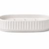 Ceramic Soap Dish Tray Non-Slip Bathroom Accessory Durable Modern Design | civaro