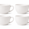 Ceramic Tea Cup Set of 4 Elegant Handle Cups 200ml Durable Modern Design | civaro