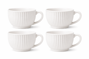 Ceramic Tea Cup Set of 4 Elegant Handle Cups 200ml Durable Modern Design | civaro