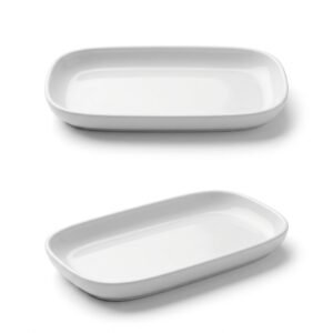 Ceramic Snack Plate Sectioned Serving Tray 1 Compartment Durable Modern Design | civaro