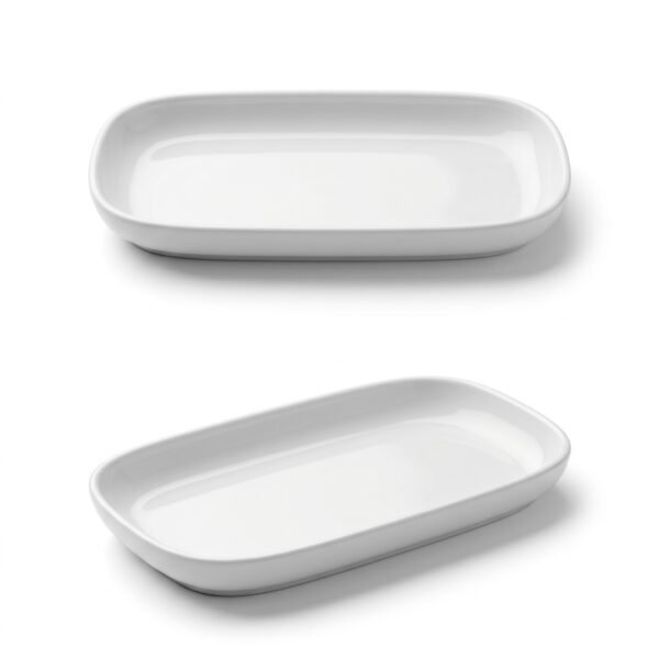 w6.1 Ceramic Snack Plate Sectioned Serving Tray 1 Compartment Durable Modern Design | civaro