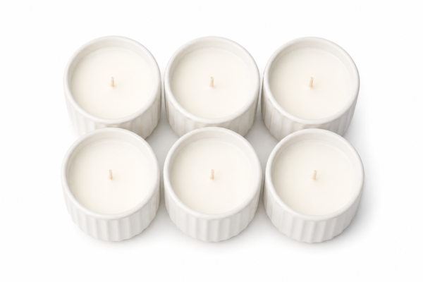 w7.2 Ceramic Mini Candle Jar Set of 6 Bulk Gift Pack Decorative Home Scented Candles | civaro