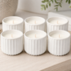w7.4 Ceramic Mini Candle Jar Set of 6 Bulk Gift Pack Decorative Home Scented Candles | civaro
