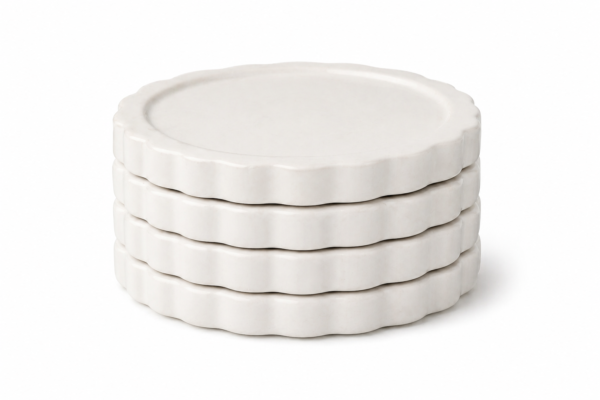 Ceramic Coaster Set of 4 Heat Resistant Table Protection Durable Modern Design | civaro