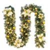1303_1e0cccff2eb2bdbbbb9f7a5650690509.jpg 2.7M Christmas Garland with LED Lights Luxury Rattan Wreath Fireplace Stair Decoration