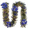 1303_68fe711fa0a047bea9ee4ef38e979fa4.jpg 2.7M Christmas Garland with LED Lights Luxury Rattan Wreath Fireplace Stair Decoration