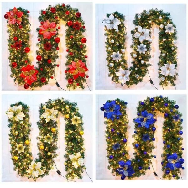 1303_b5fff5566969019f0c79eb4cb29bb1fd.jpg 2.7M Christmas Garland with LED Lights Luxury Rattan Wreath Fireplace Stair Decoration
