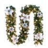 1303_cd7d19546ffb4ed2ec02f3a780f750d4.jpg 2.7M Christmas Garland with LED Lights Luxury Rattan Wreath Fireplace Stair Decoration