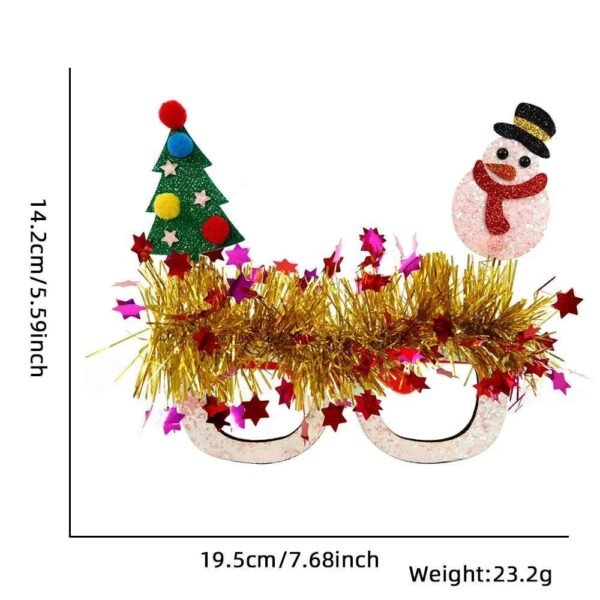 1357_0aa1377cb03a831271fe5355b79f643b.jpg Christmas Party Glasses Novelty Glitter Frames Santa Reindeer Snowman Photo Props