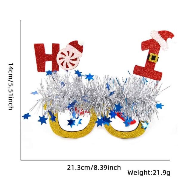 1357_0dfadc41e4485189aa637e9d36eb4893.jpg Christmas Party Glasses Novelty Glitter Frames Santa Reindeer Snowman Photo Props