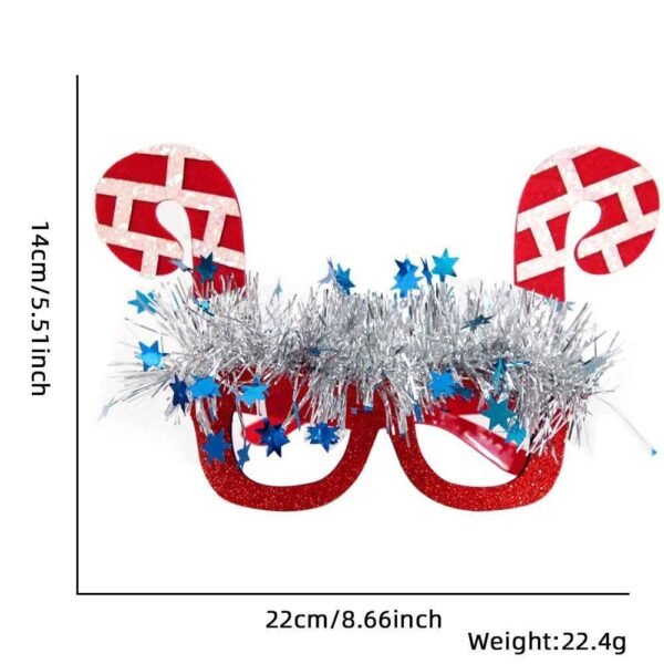 1357_3728fda0330e27603281867604e1e889.jpg Christmas Party Glasses Novelty Glitter Frames Santa Reindeer Snowman Photo Props