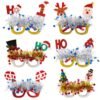 1357_3d0904da811de074e20a1f850a0bfd59.jpg Christmas Party Glasses Novelty Glitter Frames Santa Reindeer Snowman Photo Props