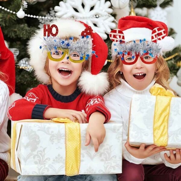 1357_9466ac297f684d3ff258f24d4b929856.jpg Christmas Party Glasses Novelty Glitter Frames Santa Reindeer Snowman Photo Props