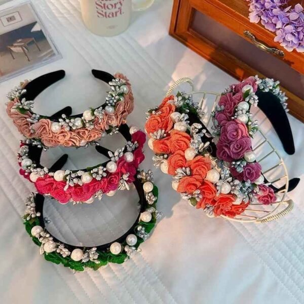 1387_6e16b580ec8dbac4bee193180ee250bc.jpg Baroque Pearl Rose Headband Luxury Fabric Flower Hair Band Wedding Party Accessory