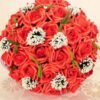 Artificial Rose Wedding Bouquet 24 Heads Romantic Bridal Hand Holding Flowers 26cm
