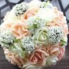 Artificial Rose Wedding Bouquet 24 Heads Romantic Bridal Hand Holding Flowers 26cm