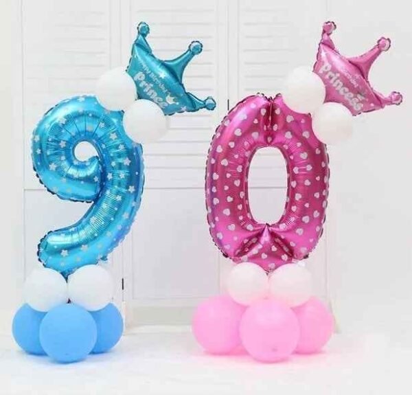 1443_bcdaedae684821a0c75d843847e1d0ba.jpg DIY Number Balloon Tower Kit with Crown Large Foil Age Birthday Party Decoration Boy Girl