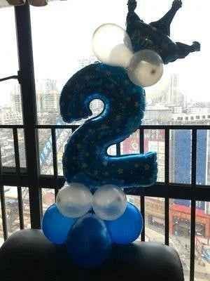 1443_bfd1da3abe8958e49daa76499dcbbed8.jpg DIY Number Balloon Tower Kit with Crown Large Foil Age Birthday Party Decoration Boy Girl