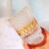 Edo Kiriko Handcrafted Sunset-Toned Crystal Glass