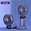 USB Rechargeable Mini Fan – 6 Speed with Smart LED Display