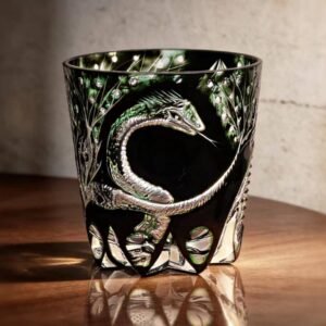 a8e281f07582f4ee1a35db3337d71609.jpg Edo Kiriko Handcrafted Year of the Snake Limited Edition Whisky Glass