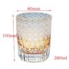 Edo Kiriko Handcrafted Sunset-Toned Crystal Glass