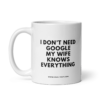 I DON'T NEED GOOGLE MY WIFE KNOWS EVERYTHING